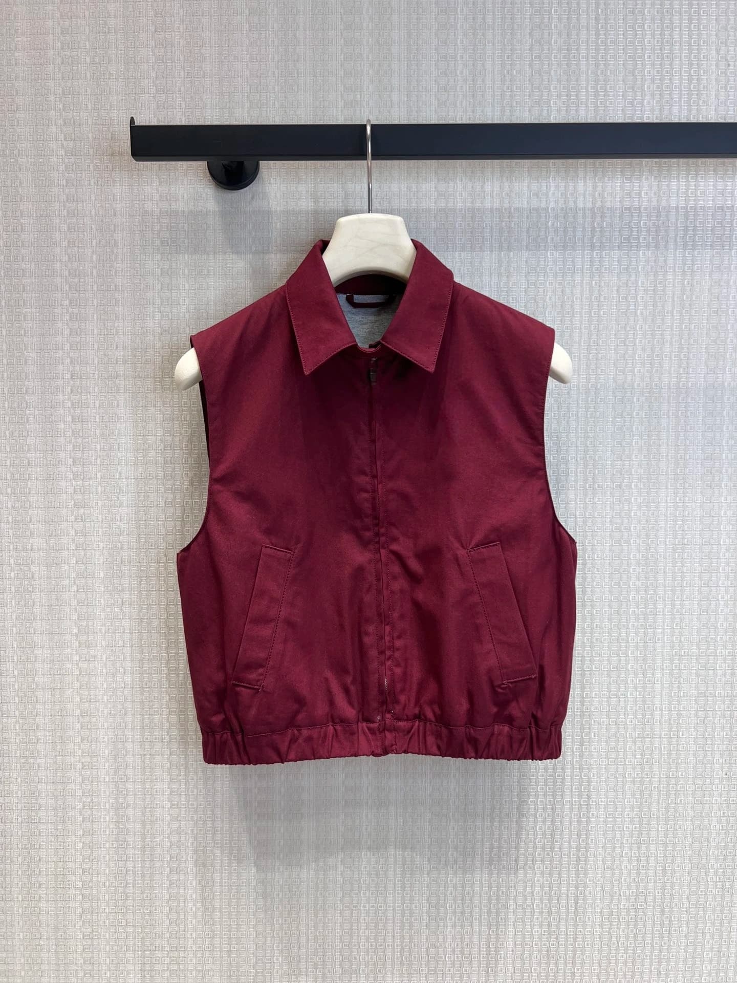 Gilet Casual da Donna con Zip Senza Maniche, Nuovo Stile alla Moda, Versatile, Corto, in Puro Cotone