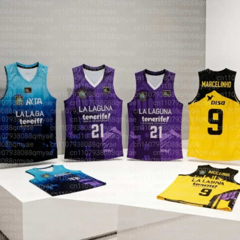 Canotta da allenamento basket genitore-figlio spagnola 2026 Tenerife Philadelphia stampata in 3D ad asciugatura rapida e traspirante
