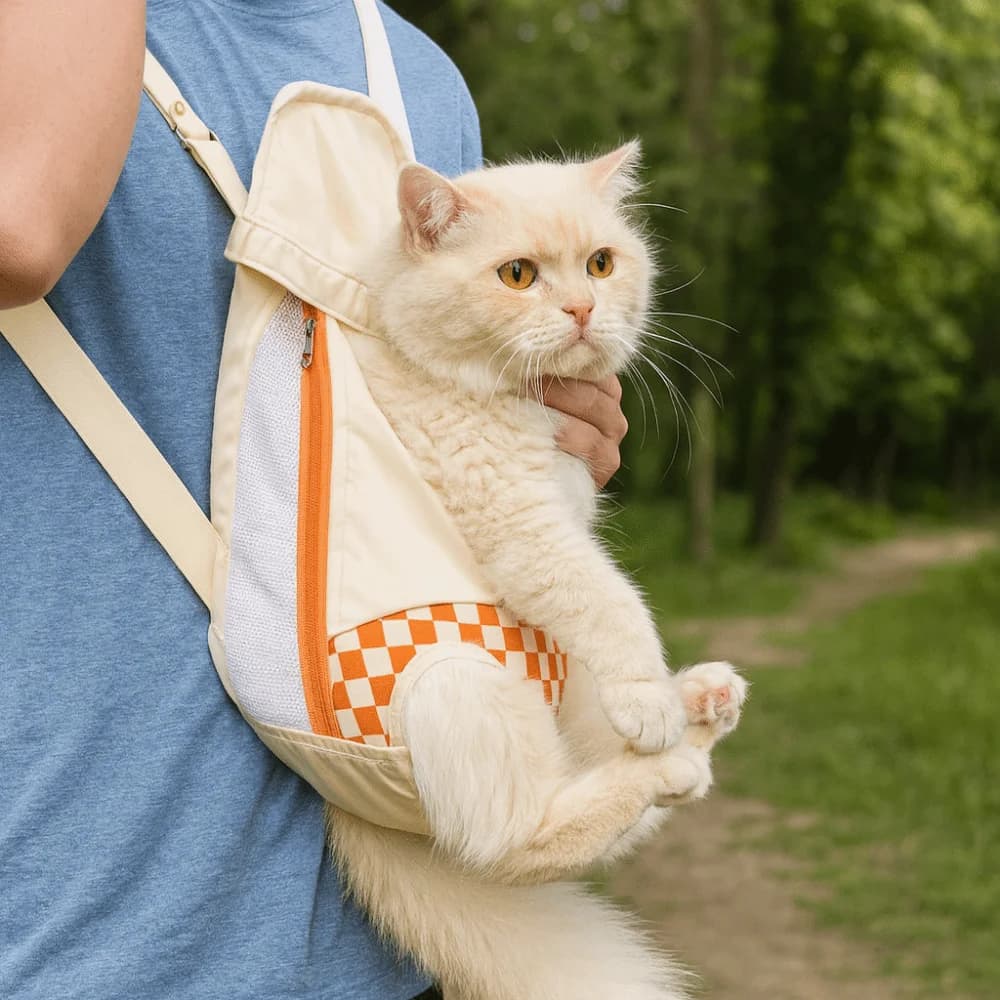 Handbag for durable and comfortable pets, with adjustable straps, soft and breathable backpack for pets, ideal for camping