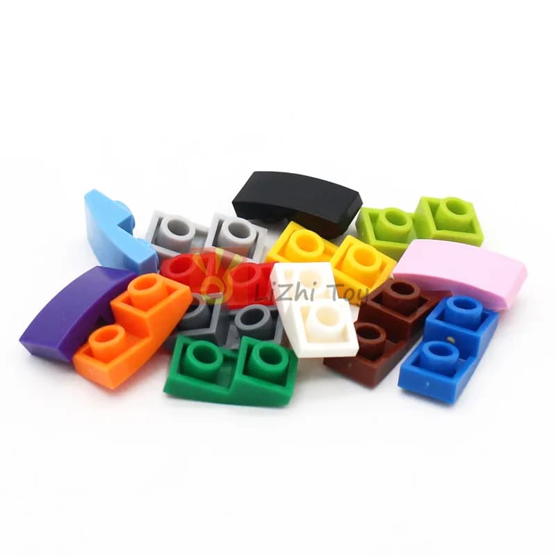20 pz costruire MOC assemblaggi compatibili particelle 24201 pendenza curva 2x1x 2/3 invertiti blocchi di costruzione parti giocattoli educativi fai da te