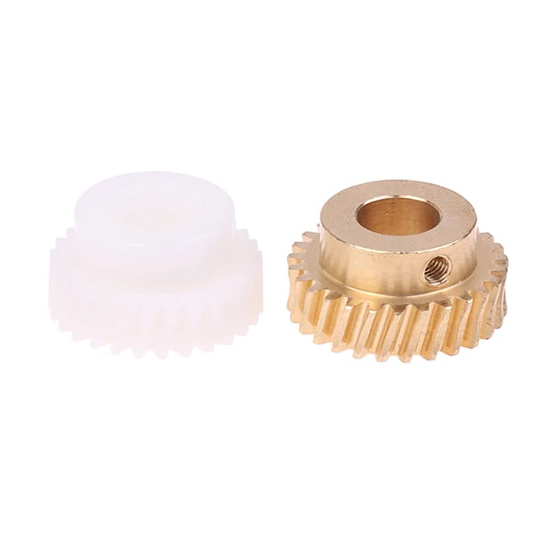 Gru gru ingranaggio di sfregamento gru giocattolo distributore automatico parti dell'albero accessori fai da te ingranaggio viti a nastro in plastica o rame 27 denti ingranaggio