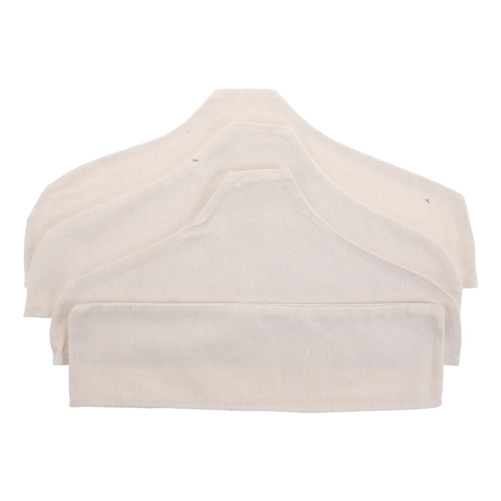 4 pieces cover for non-slip hangers in cotton and linen fabric, anti-dust protection for wardrobe for organization of clothes, universal coat rack for wardrobe