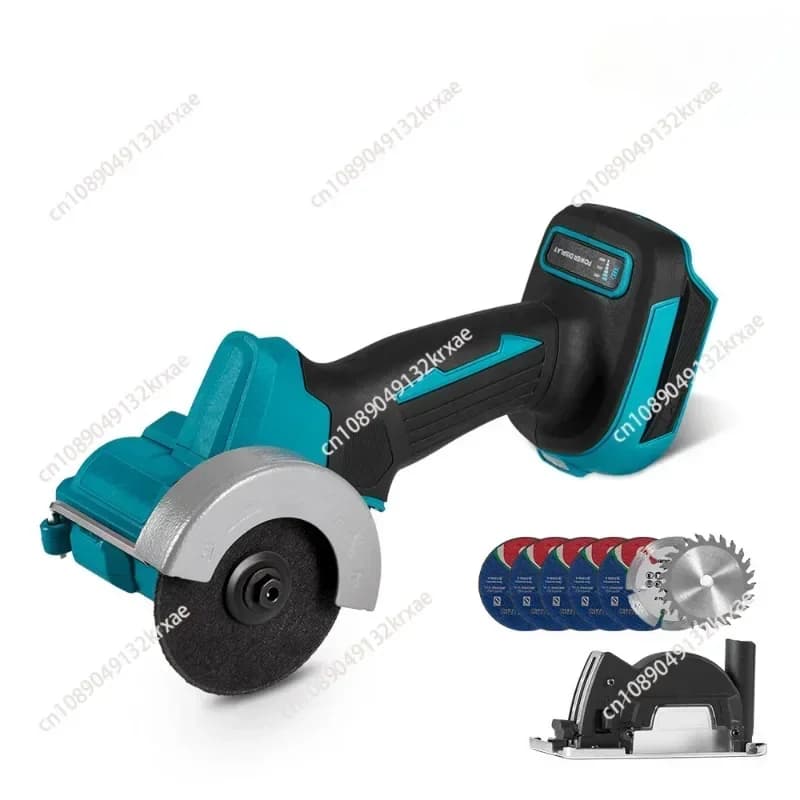 Mini sega circolare compatta da 3 pollici con 7 lame per sega Macchina da taglio per metalli per piastrelle in legno senza fili senza spazzole