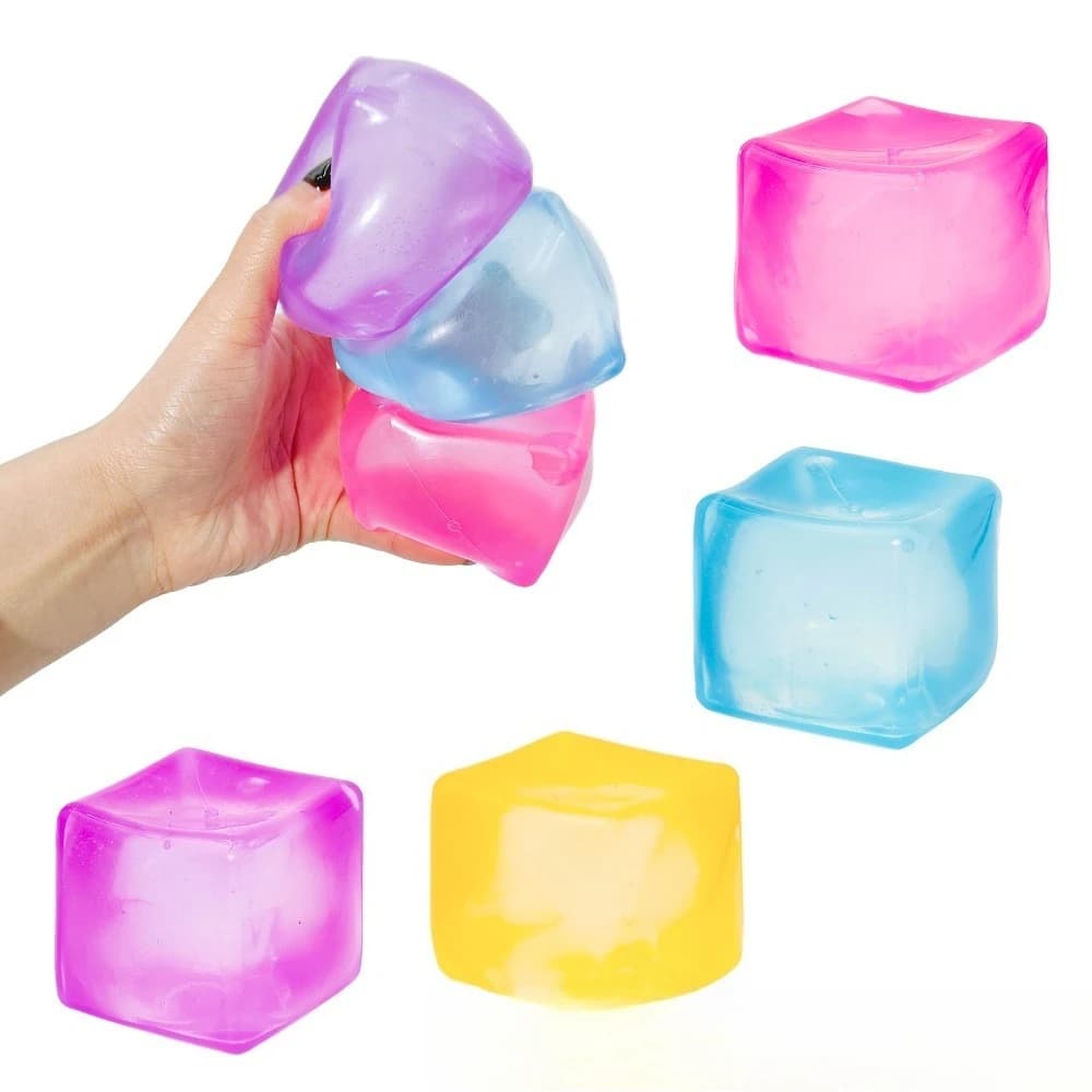 Giocattoli Antistress a Forma di Cubetto di Ghiaccio, Palline Antistress per Adulti e Bambini, Giochi Sensoriali per Autismo e ADHD, Regalo di Pasqua e Natale