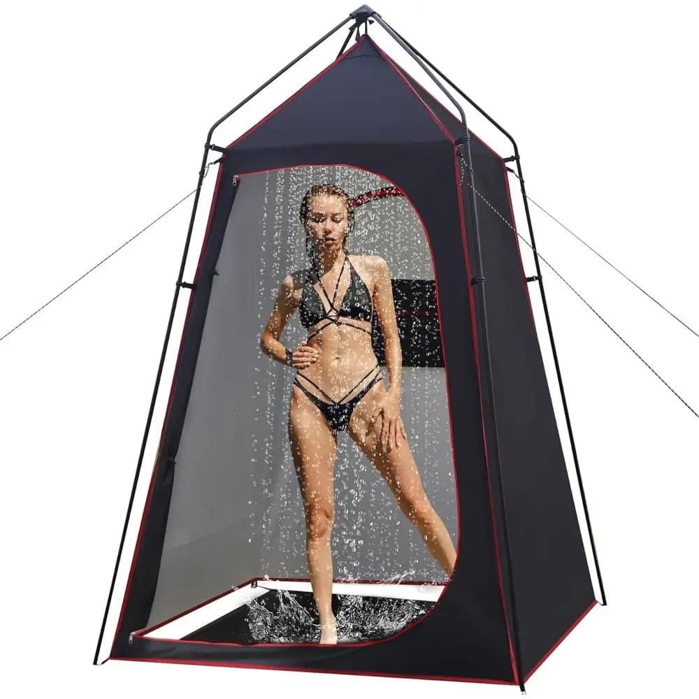 Tenda Doccia Portatile da Esterno con Pavimento e Protezione UPF 50+, Ideale per Campeggio, Escursionismo, Pesca e Spiaggia