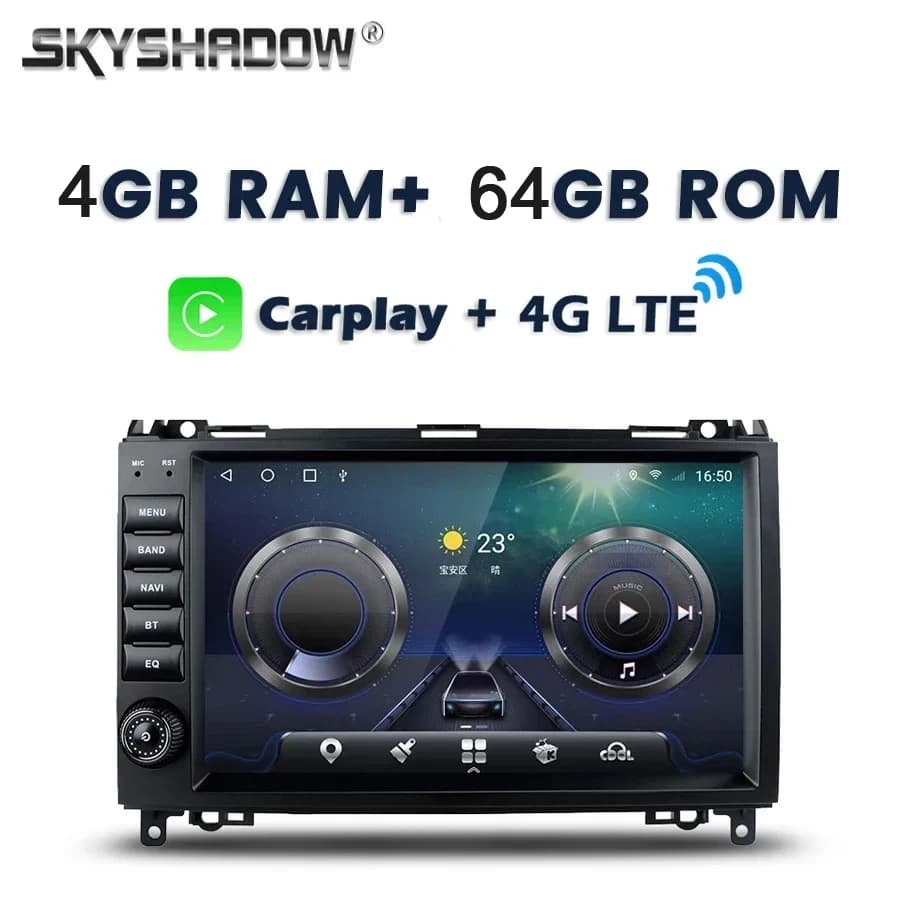 4G + 64G Carplay Auto Android 11.0 LTE 9 "DSP Lettore DVD per auto GPS WIFI Bluetooth Radio per Benz B200 W169 W245 Viano Vito Sprinter
