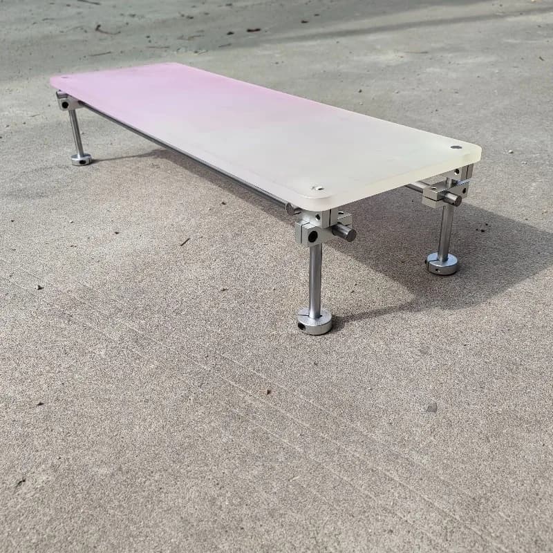 ‌Aesthetic Pink Gradient Acrylic Monitor Stand Ergonomic Desktop Organizer for Office Laptop Holder Gaming Desk Setup Accessorie