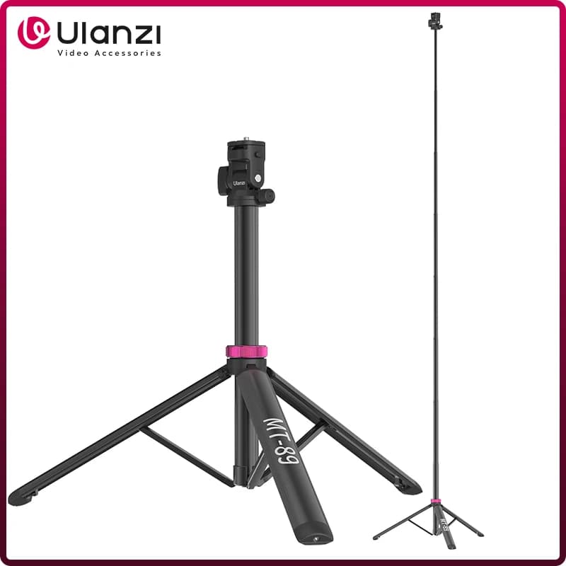 Ulanzi MT-89 2M supporto per luce treppiede estensibile w 1/4 ''piastra a sgancio rapido supporto per scarpe fredde per fotocamera DSLR telefono Video Light Mic
