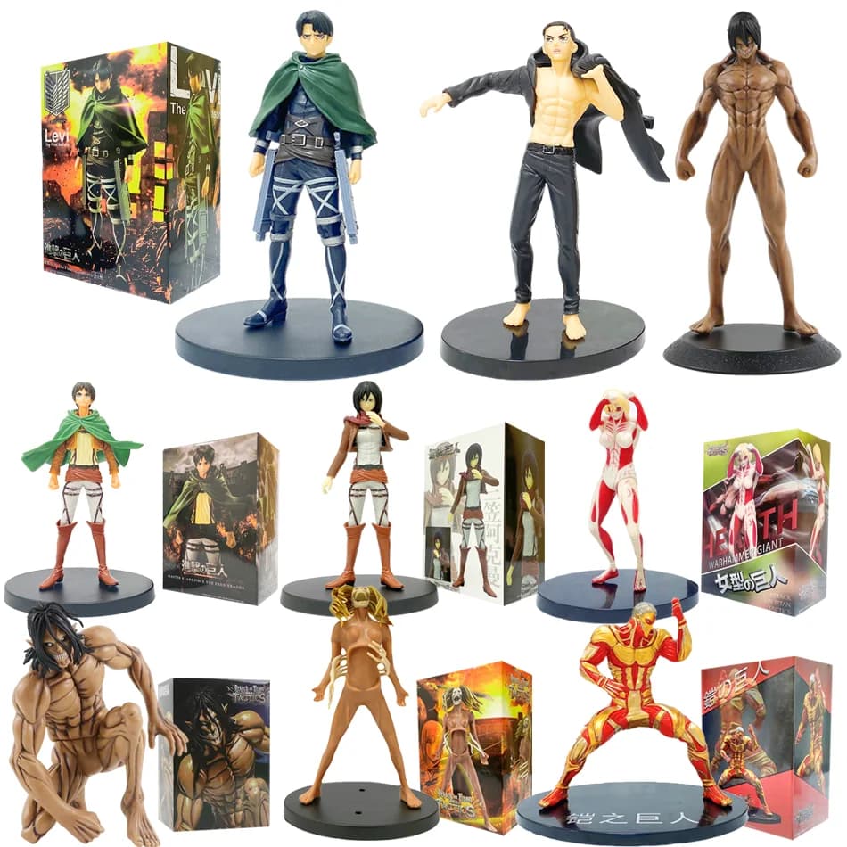 Figura di Attack on Titan: Eren Jaeger/Levi Versione Gigante Action Figure da Collezione, Modellini, Bambole, Giocattoli, Ornamenti Decorativi Fatti a Mano