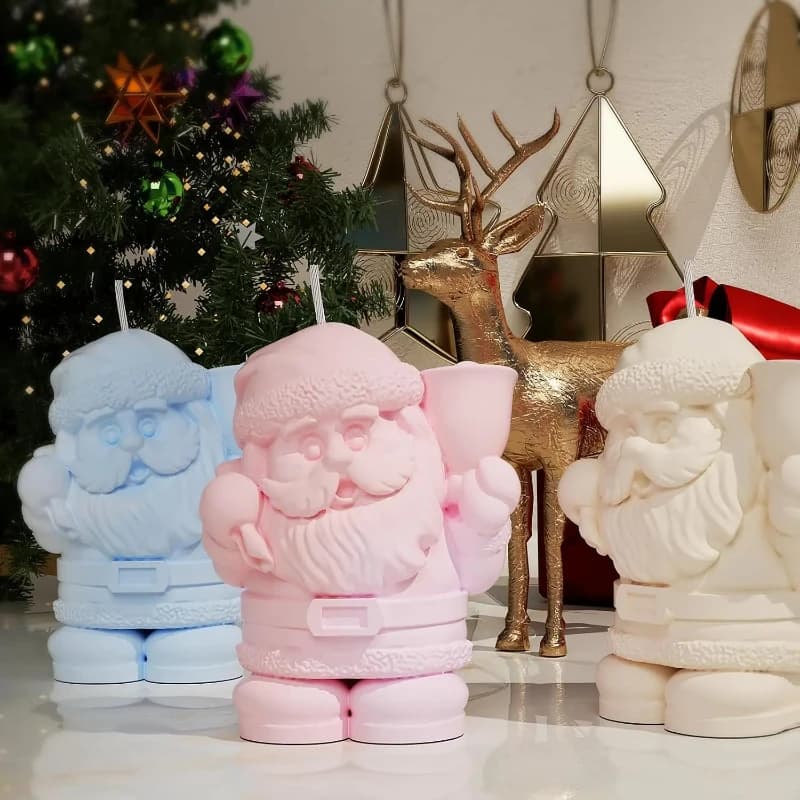 Stampo Natalizio per Candele, Stampo in Resina per Gioielli, Stampo per Creazione Candele, Forniture per Artigianato, Stampi in Silicone