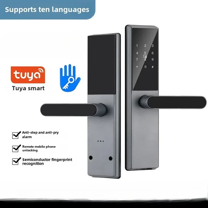 Serratura Intelligente per Porte in Legno con Password e Impronta Digitale per Appartamenti in Affitto - Stile Graffiti