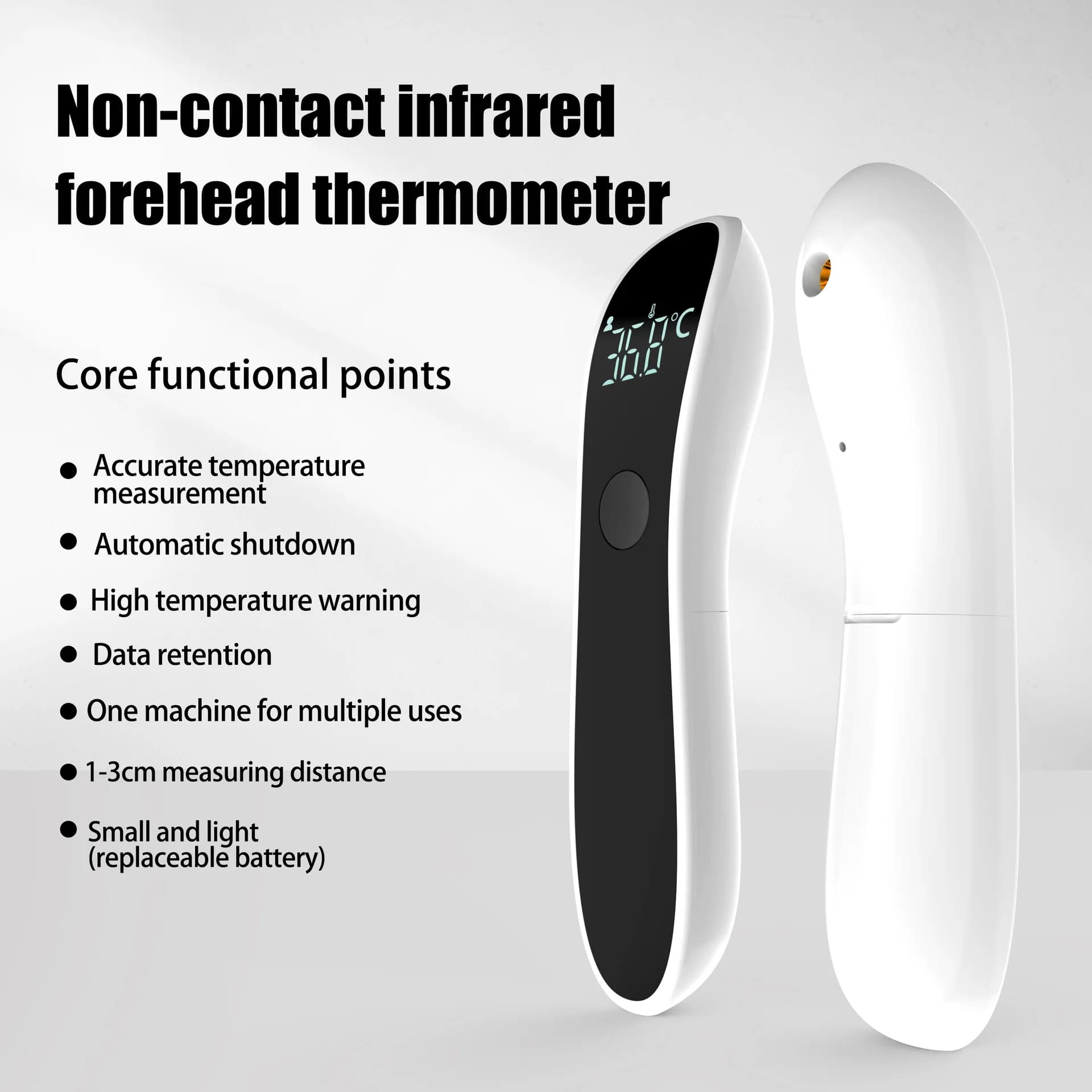 Infrared thermometer for domestic use Digital LCD laser thermometer without contact IR Temp IR Battery Pulsossimeter for finger