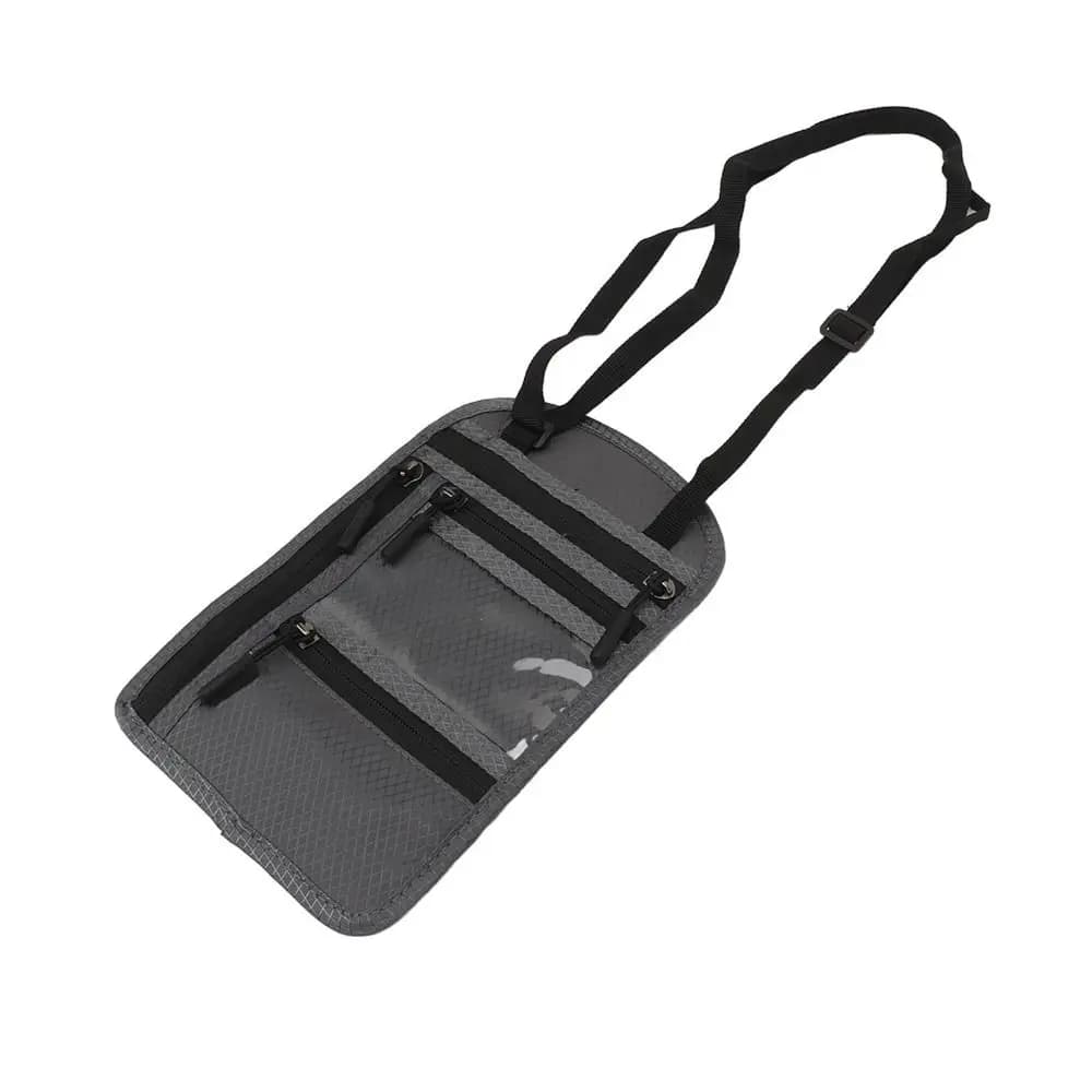Durable Nylon Passport Holder Layered Anti-Theft Travel Neck Wallet Waterproof Passport Pouch Card Holder