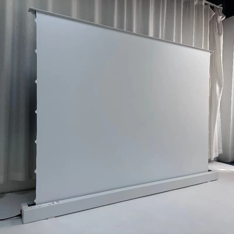 Schermo per proiettore elettrico in montante da pavimento 92 bianco opaco rimovibile per tutti i proiettori Schermo per proiettore elettrico domestico
