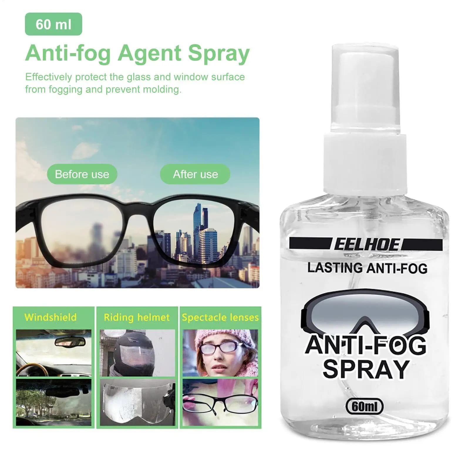 Anti-fog Spray for Underwater Masks, Swimming Eyelets and Eyeglasses - Liquid Anti-fog Eliminates Fog