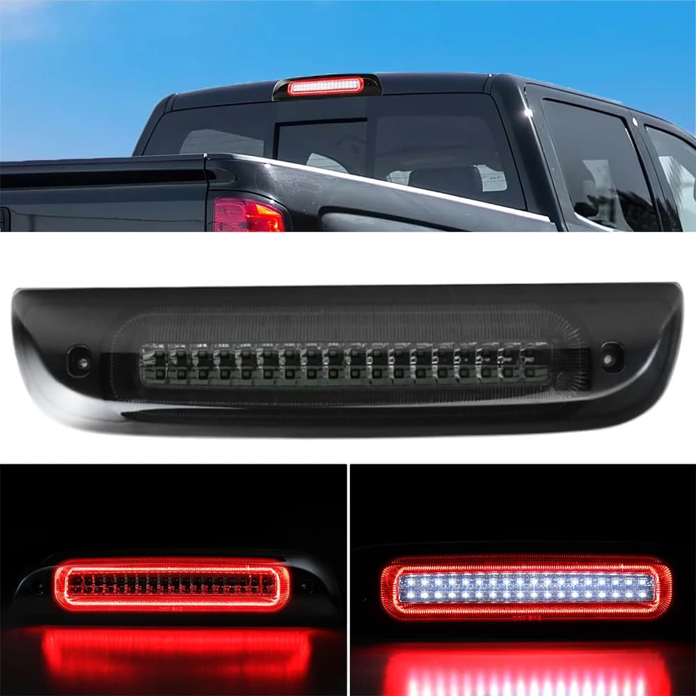 Third third ring LED light brake double row light stop rear load mounted high for Silverado/GMC Sierra 1500 2500HD 3500HD 14-19