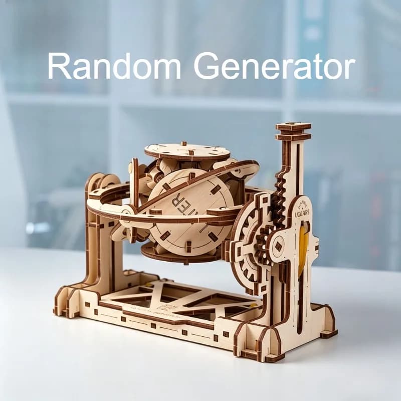 Random Number Generator Mechanical Model 3D Wooden Puzzle DIY Assembly Building Kit STEM Educational Toy Gift for Adults Teens