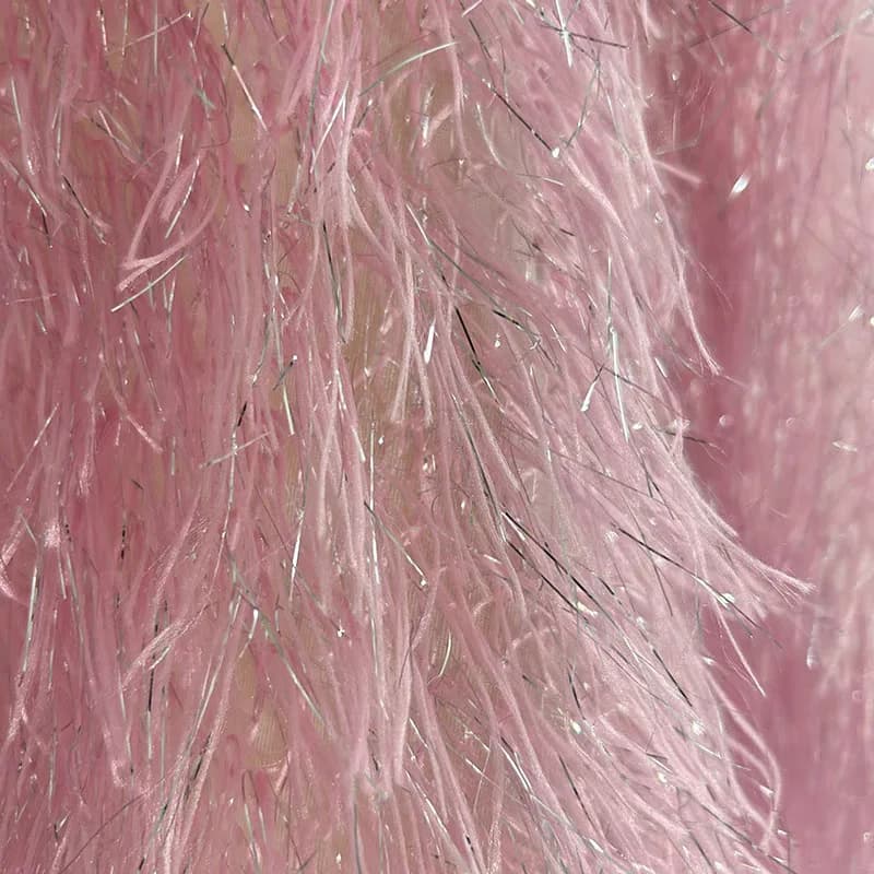 140Cm wide Gold Regular Fringe Feather Tulle Fabric Sequin Mesh for Stage Performance Costumes DIY Designer Sewing Material F090