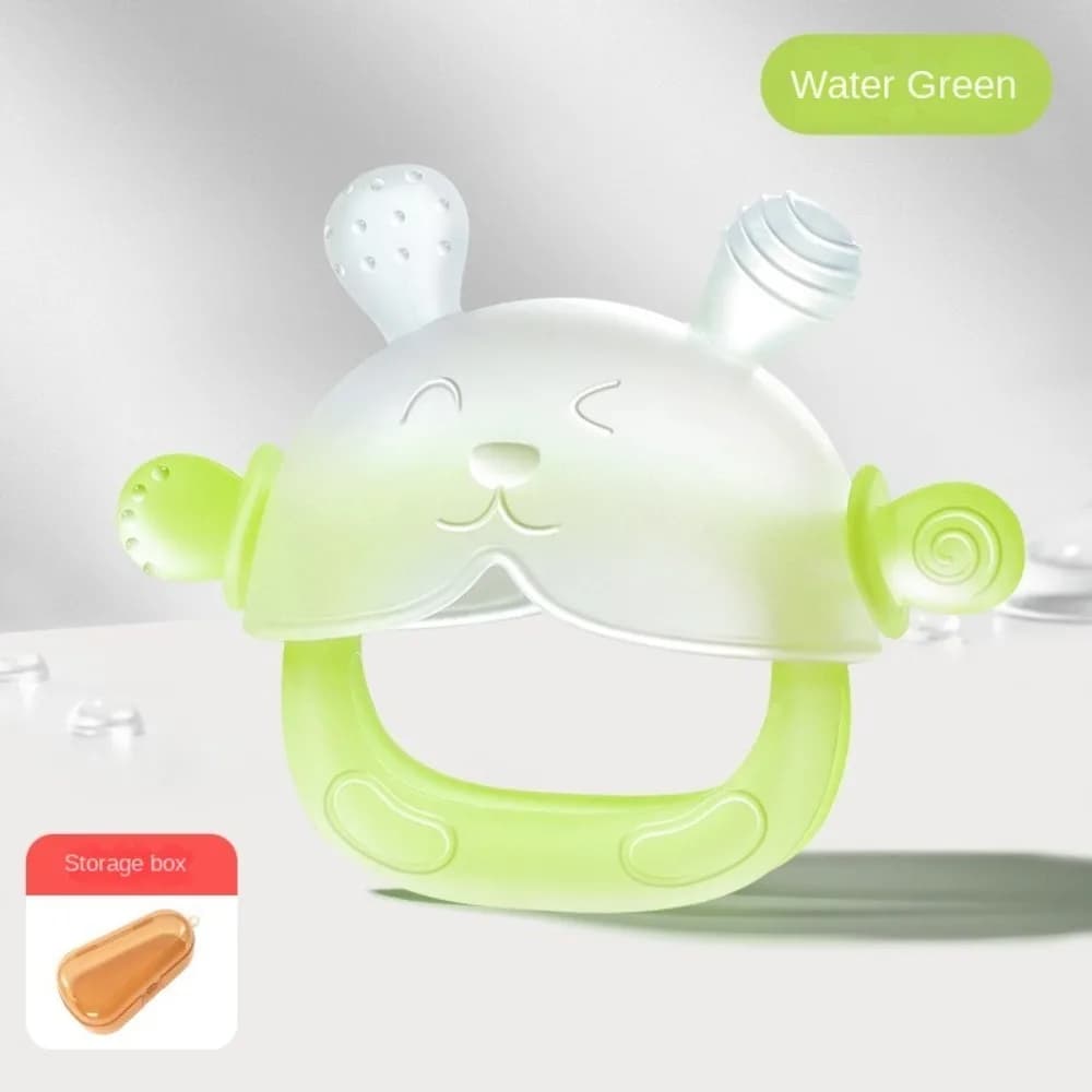 Comodi guanti per massaggiagengive in silicone Coniglio anti-mangiare Giocattoli per la dentizione per bambini Impugnatura da allenamento Lavabile Giocattoli da masticare per bambini Infantili