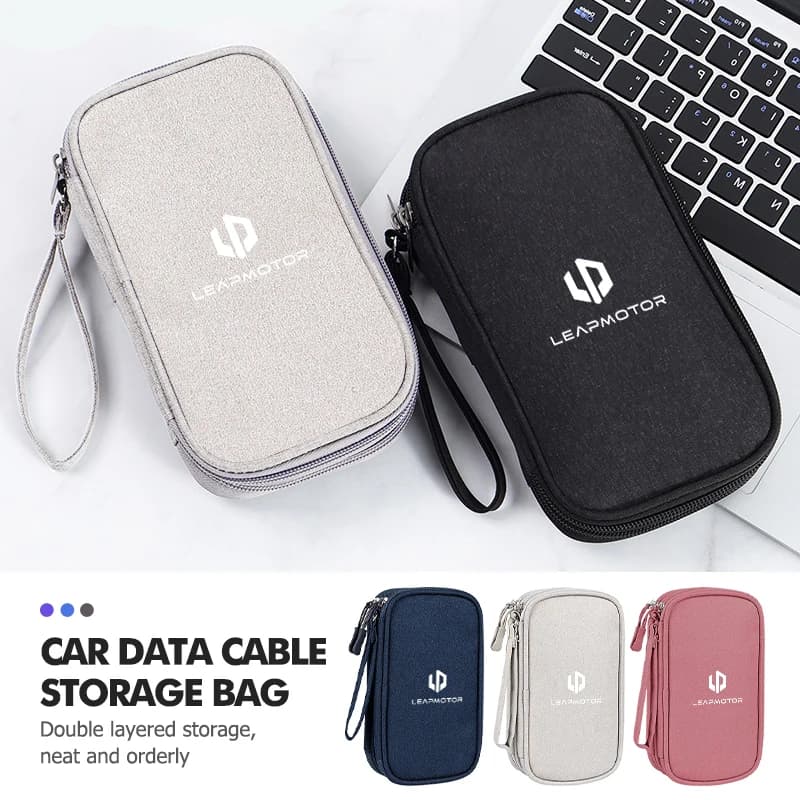 Portable Cable Organizer Waterproof Storage Bag Digital Case For Leapmotor C11 2021 2022 2023 2023 T03 S01 C11 Reev