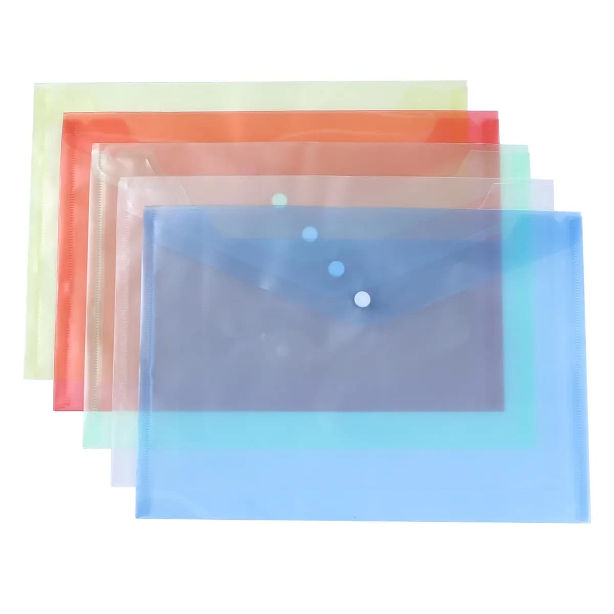 24 Pezzi Buste Portadocumenti Trasparenti in Plastica Spessa con Cerniera, Organizer per Documenti, Porta Documenti per Ufficio, Scuola, Viaggi