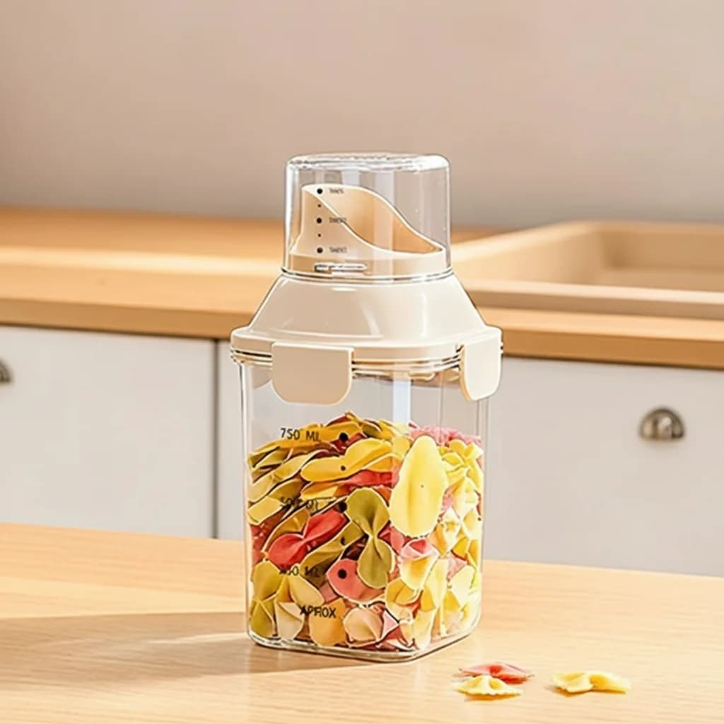 Pet Food Storage Container With Measuring Cup Airtight Seal For Cat And Dog Food