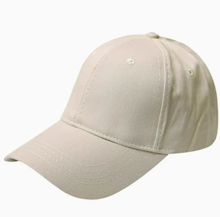 Women's summer hat, diagonal baseball cap with back opening for horsetail, cotton, for foreign trade, sun hat with light plain colored visor