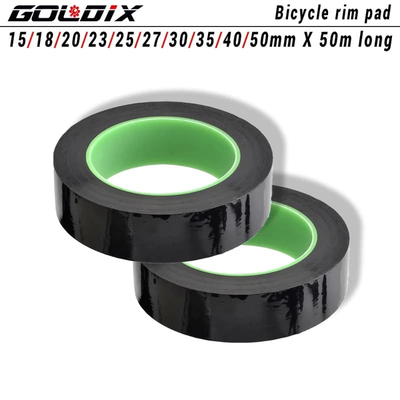 Nastro per Cerchioni GOLDIX MTB da 50m per Biciclette da Strada e Mountain Bike, Protezione per Pneumatici Tubeless, Cuscinetti per Ruote in Carbonio
