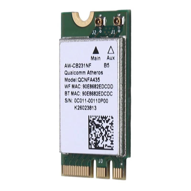 B63B-QCA9377 QCNFA435 Scheda Wireless Bluetooth4.1 Scheda Wifi 433Mbps 802.11AC 2.4G/5Ghz NGFF Adattatore di Rete Per Win 7/8/10