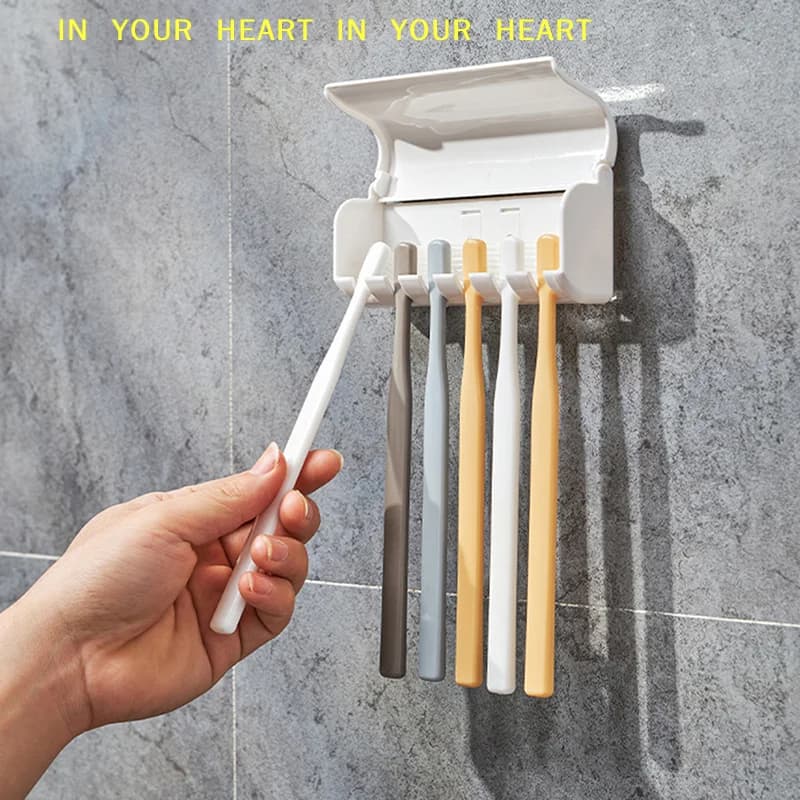 【X】Toothbrush Holder Family Tooth Brush Storage Toothbrush Wall Mount Rack