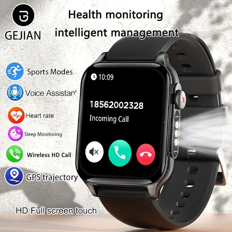 New Sport Smartwatch from Exterior 2026 with 1.96 Pneumatics 240*286, Bluetooth calls, Cardiaca Frequency Monitoring, AI Voice and GPS Tracking Route