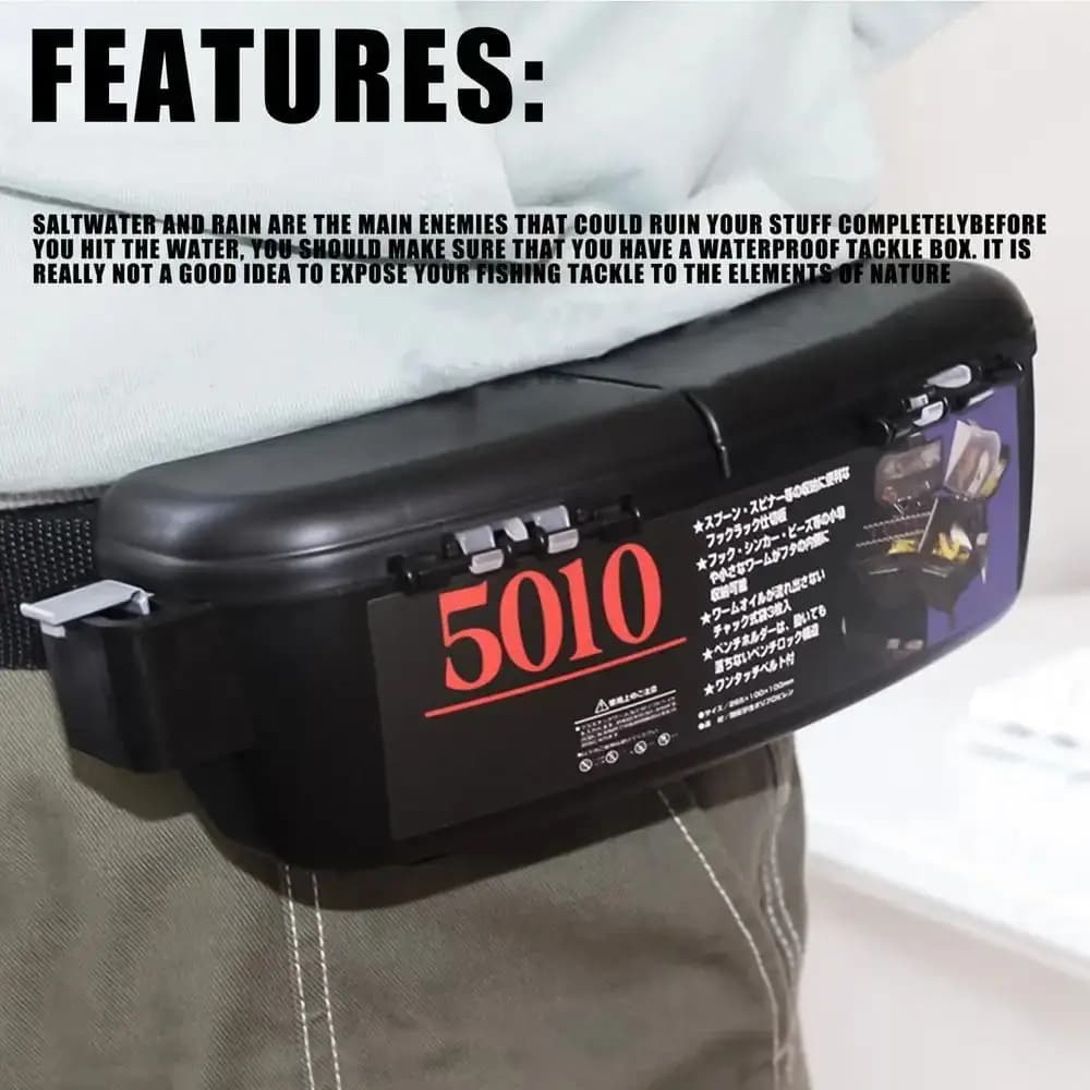 With Belt Waist Fishing Box Lure Holder Adjustable Fishing Tackle Box Fishing Hooks Large Capacity Fishing Belt Bag
