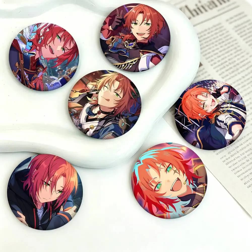 Anime Ensemble Stars Character Tsukinaga Leo Round Badges Can Be Used To Decorate Clothes And Backpack Pins