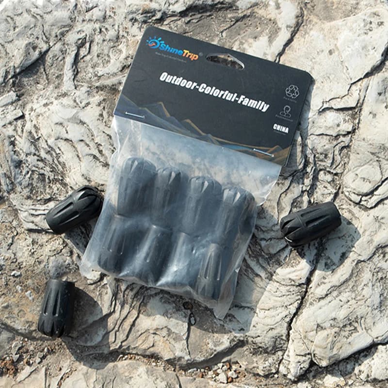 Bastone da trekking universale addensato da 8 pezzi, resistente all'usura, punta in gomma