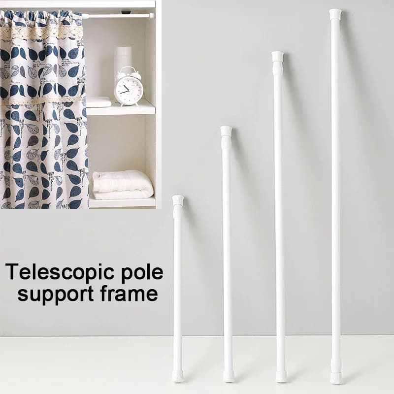 30-90 CENTIMETRI Multiuso Caricato A Molla Allungabile Tenda Telescopica Palo di Tensione Binario Net Voile Pole Net Rods Tenda Telescopica
