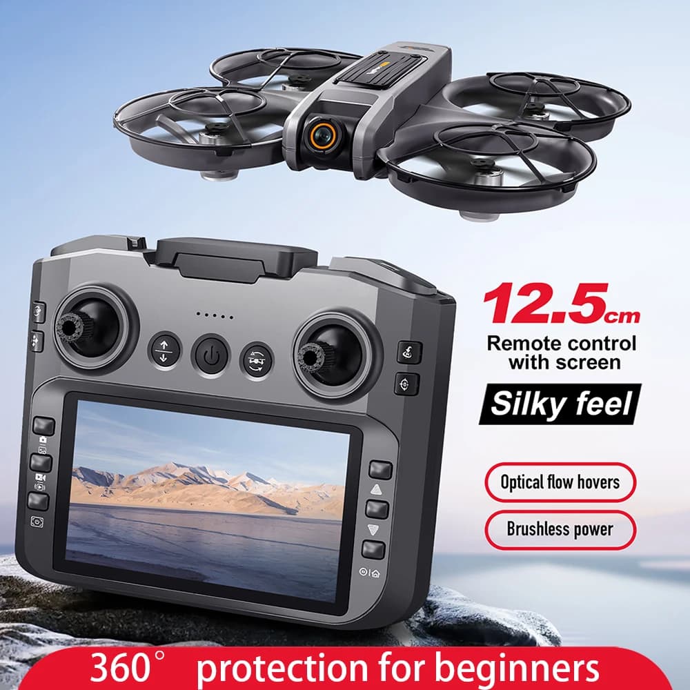 2025 New S156 Drone with Brushless Screen Optical Flux Quadcopter positioning with FPV Traverser Camera Beginner Air Toy