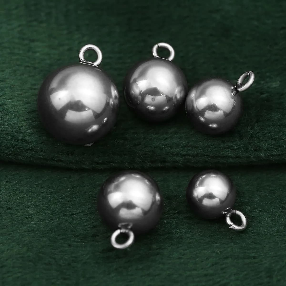 Perline a Sfera Solide in Acciaio Inossidabile 10-50pz Ciondoli Charm per Creazione Collane Fai da Te Gioielli Orecchini Bracciali Componenti Ingrosso