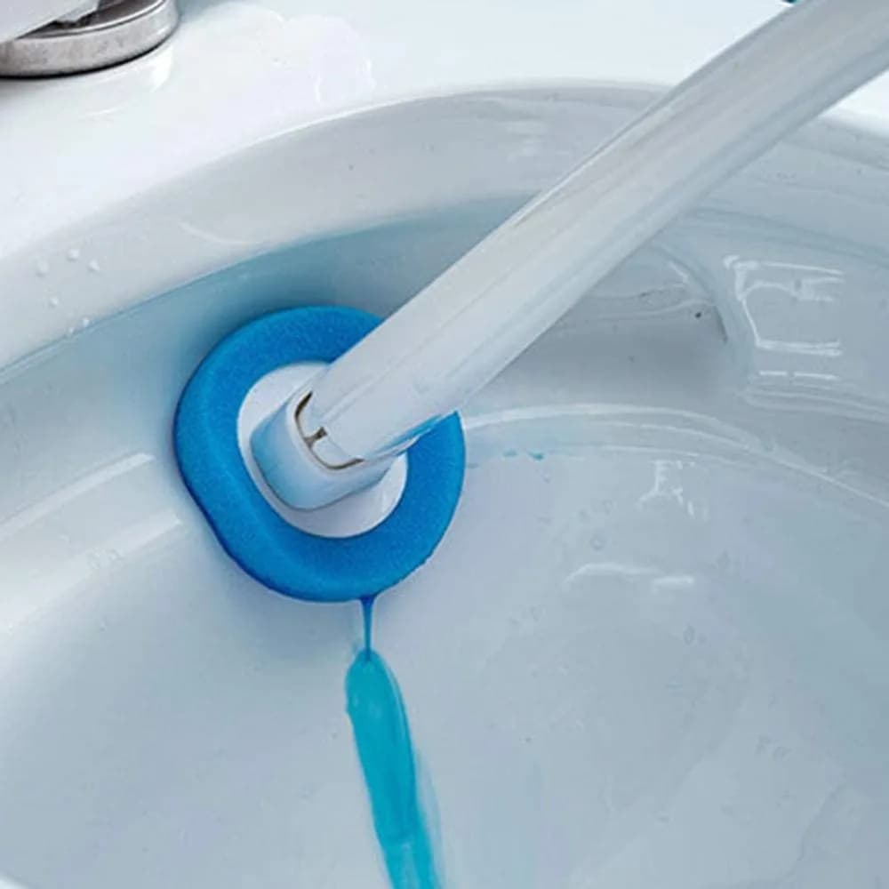 8Pcs Blue brush head Toilet Brush Head Dead-angle cleaning design Universal replacement fit Cleaning Brush Refill