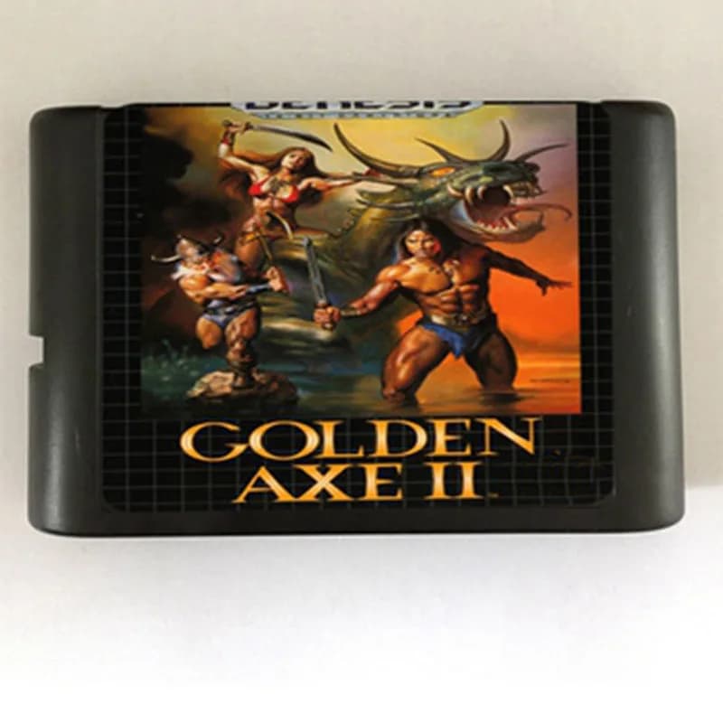 Carrello MD a 16 bit con scheda per videogiochi Golden Axe II per Sega Mega Drive Genesis