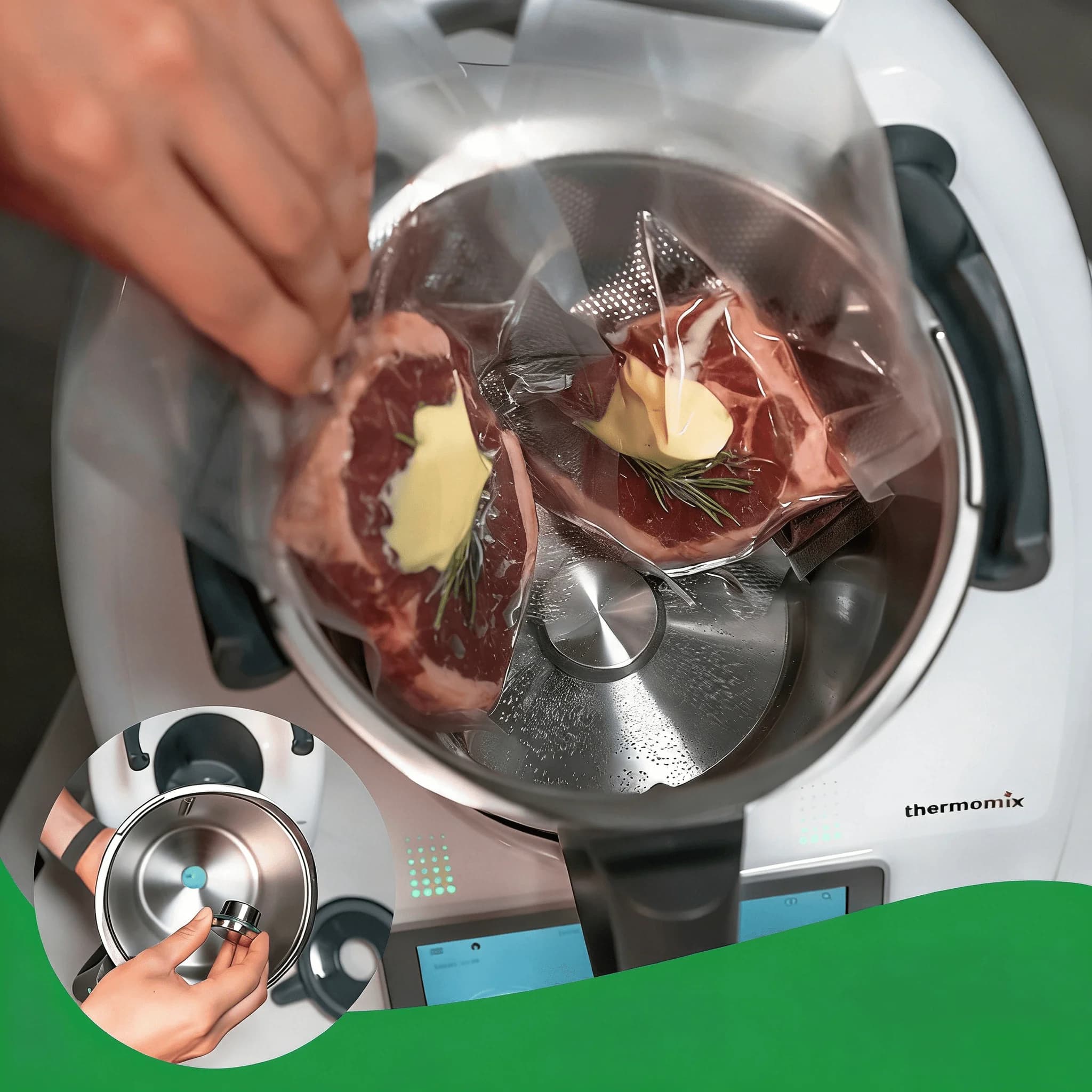 Tappo per Pentola Principale Thermomix TM31, Coperchio Impermeabile per Lama, Tappo Sigillante per Foro Lama, Accessorio da Cucina