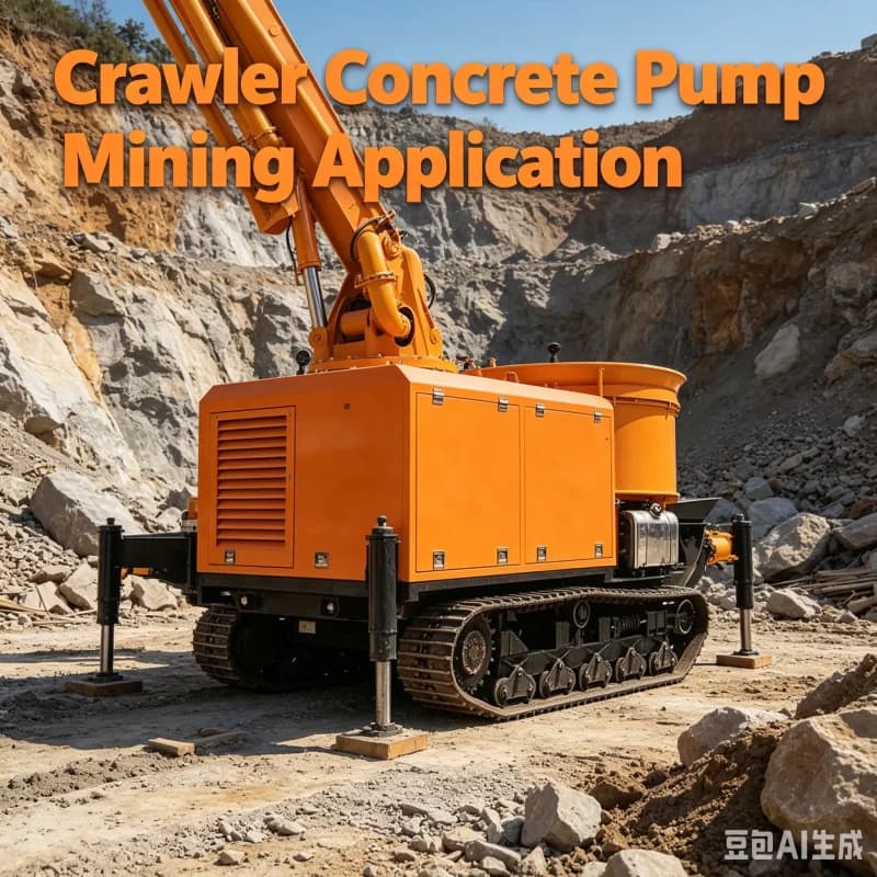 Automatic concrete pump on trolley with folding arm from 21 m, remote controlled, for pole foundations