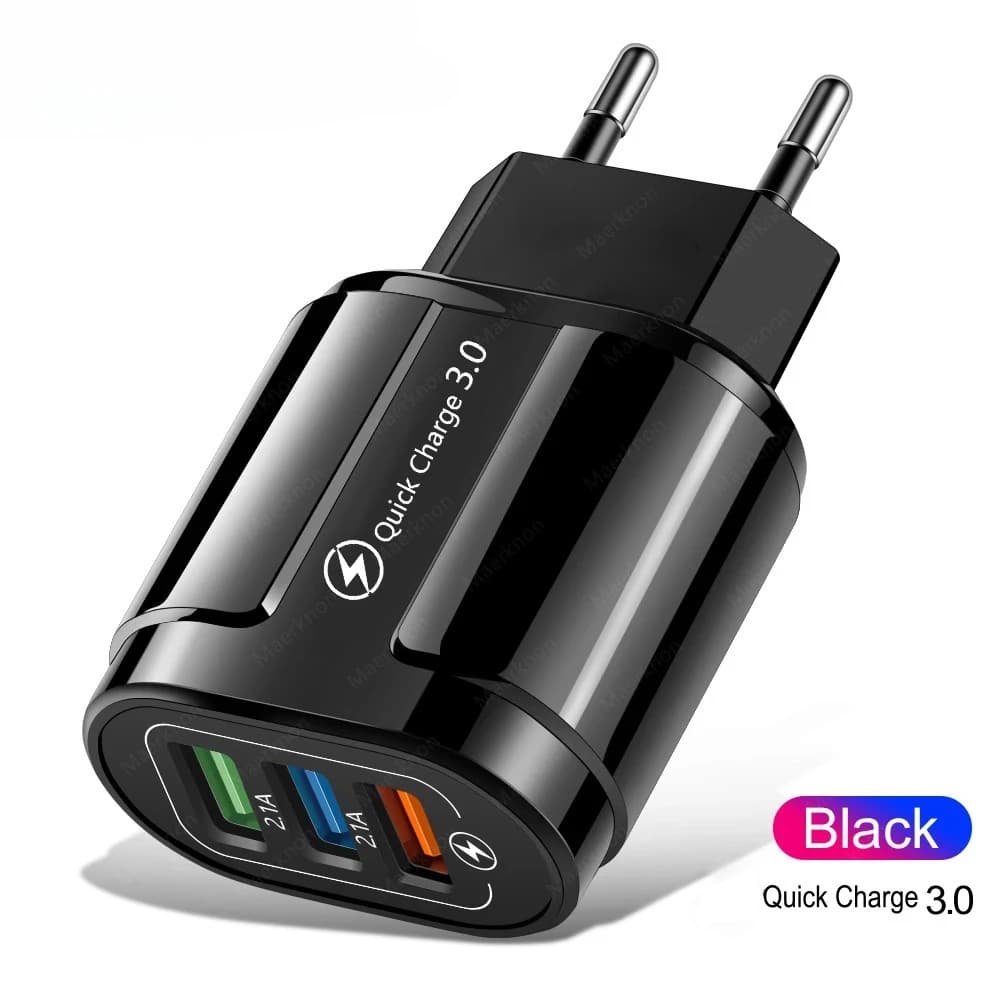18W USB Charger Fast Charging Mobile Phone Charger Power Adapter For iPhone Samsung Xiaomi Huawei QC3.0 EU/US Plug Wall Charger