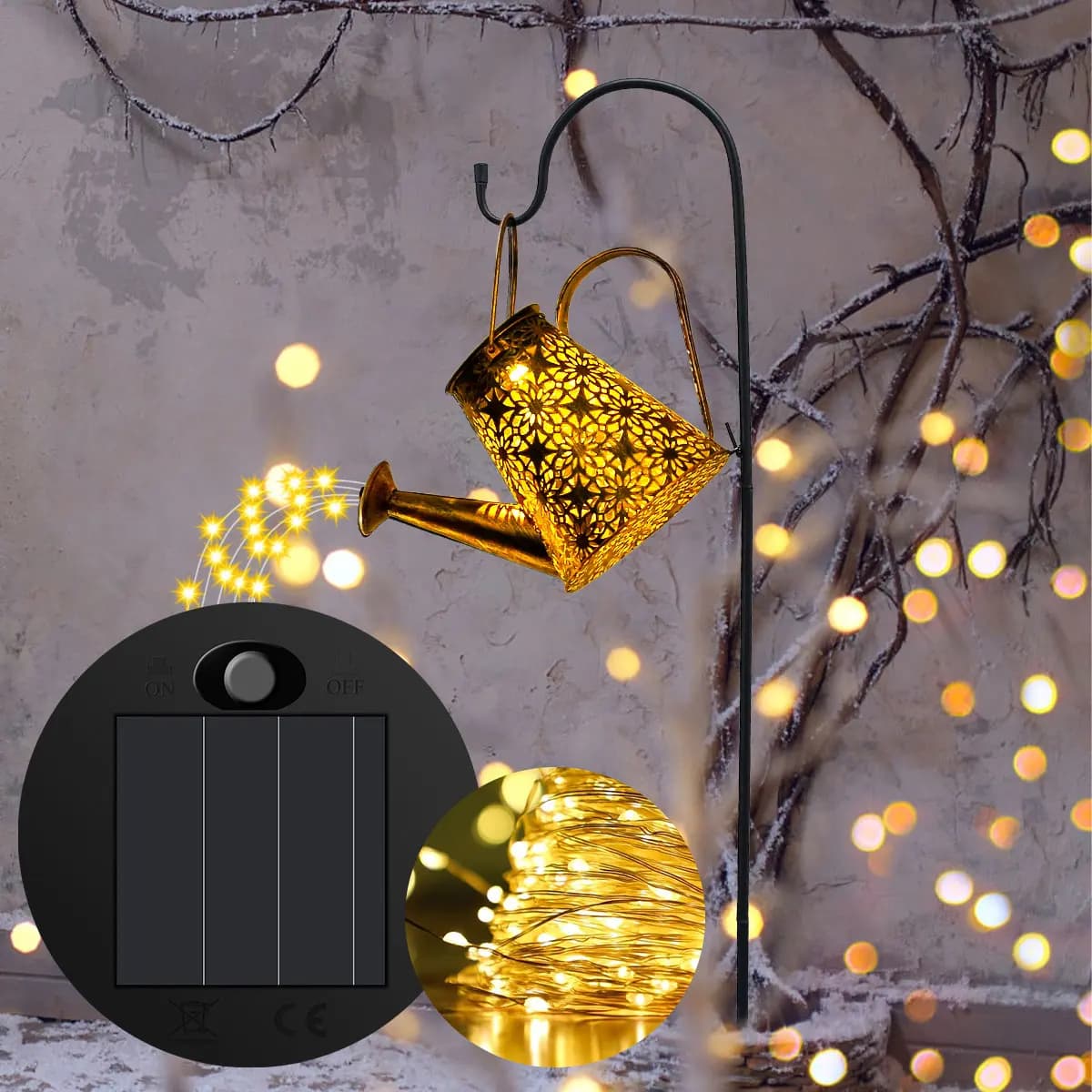 Pannello solare da 2/4 pezzi con 30 luci a stringa a LED Coperchio per lanterna solare a LED Luci solari rotonde di ricambio Luce solare per decorazioni da giardino superiori