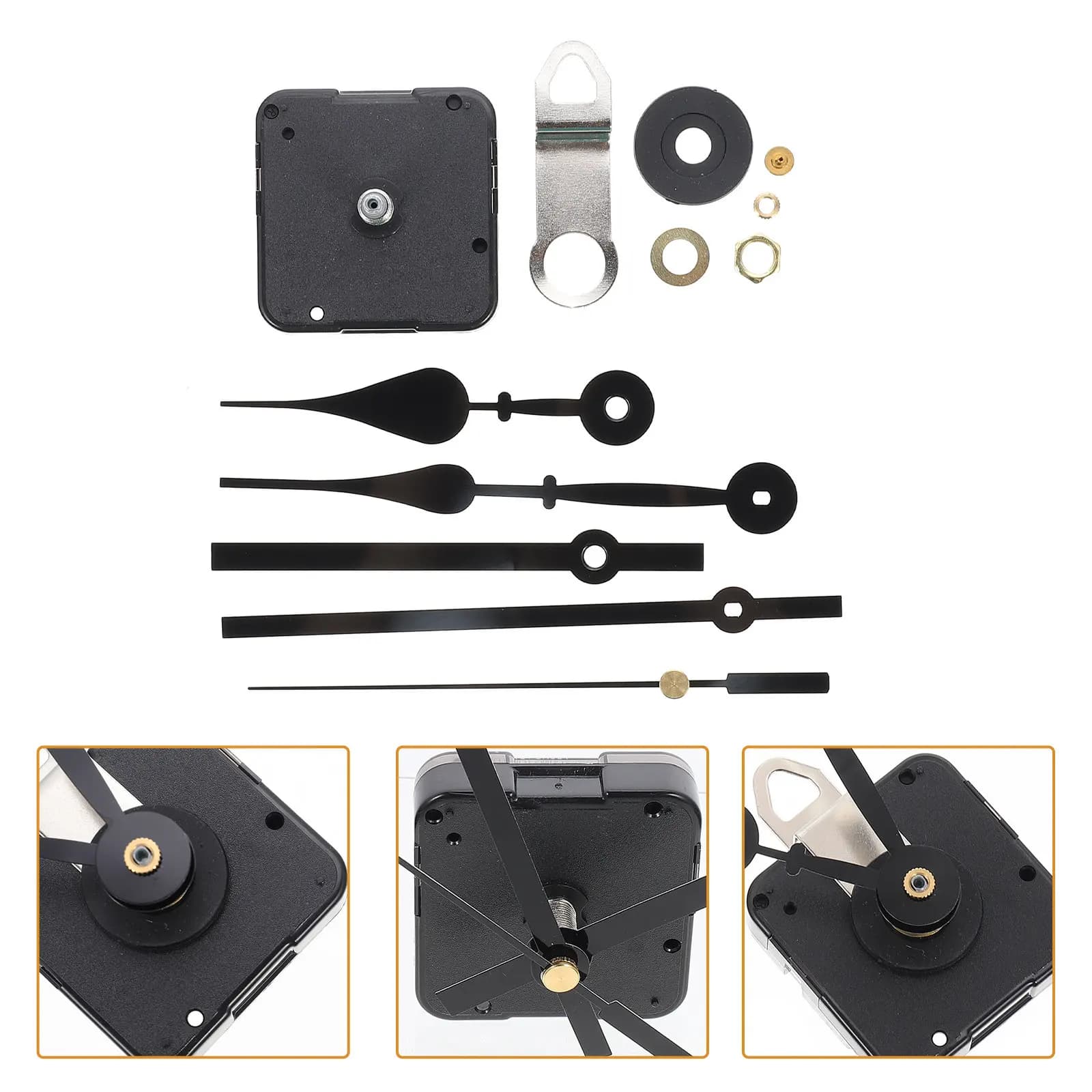 Set di Meccanismi per Orologi, Kit di Sostituzione Silenzioso per Orologi da Parete, Parti di Riparazione Fai-da-Te per Orologi Decorativi Senza Cornice