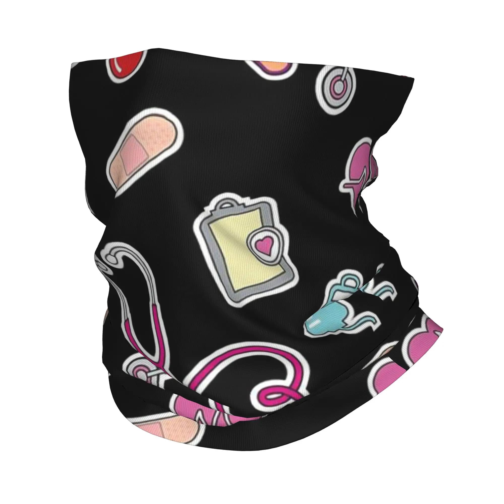 Bandana da infermiera, copricollo, maschera stampata, sciarpa, maschera multiuso per ciclismo, per uomo, donna, adulto