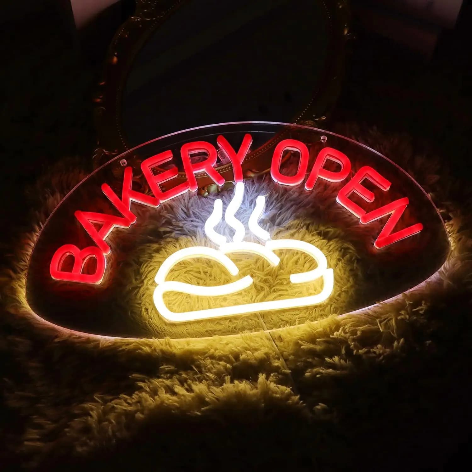 Insegne al Neon 'OPEN' per Panetterie, Luci al Neon USB Dimmerabili per Pasticcerie, Ristoranti, Mense, Decorazione di Locali Commerciali, Insegne LED, Regalo