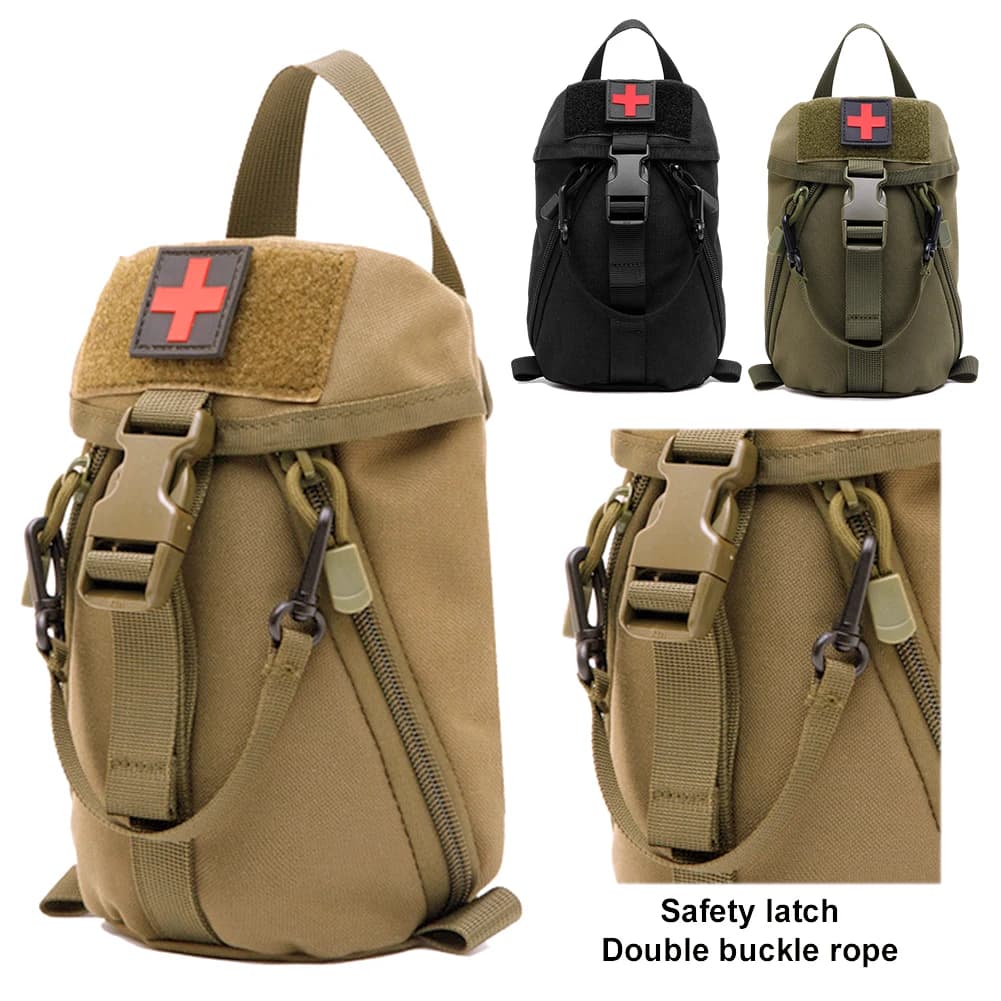 Borsa Vuota in Nylon per Pronto Soccorso, Kit di Strumenti per Traumi, Custodia Medica per Casa e Attività all'Aperto