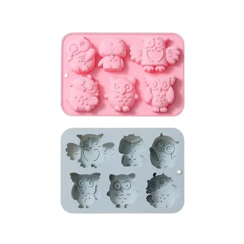 Nuovi Stampi in Silicone 3D a Forma di Gufo per Torte, Gommose, Gelatine, Cubetti di Ghiaccio, Sapone, Decorazioni per Torte, Stampi in Silicone per Cucina e Pasticceria