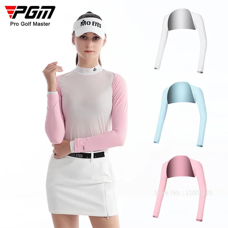 PGM Women Cooling Sunscreen Golf scialle Ladies Ice Silk anti-uv Sport Arm Sleeve Girl camicie da Golf traspiranti campeggio escursionismo scialle