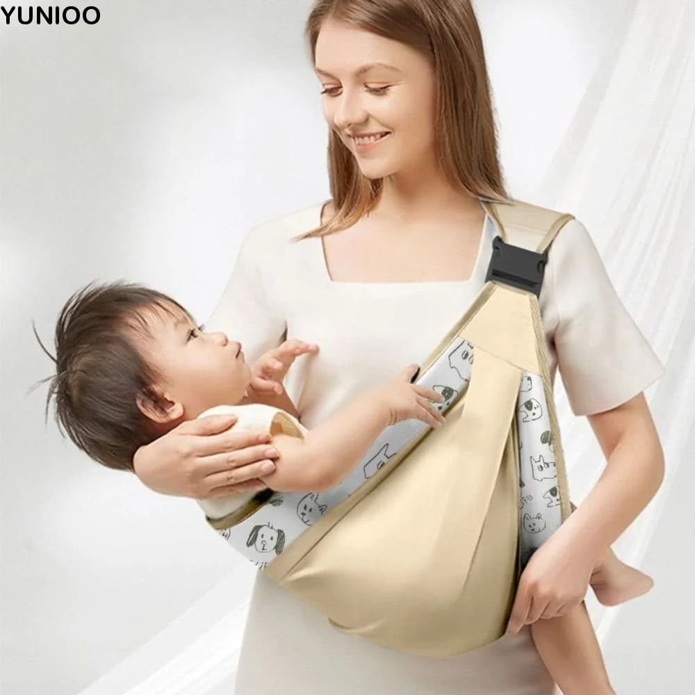 Marsupio ergonomico portatile Avvolgente regolabile Abbraccio anteriore Borsa per il trasporto del bambino Sicurezza per uscire Marsupi Sling Cintura in vita